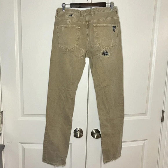 Vintage Gant Distressed  Patched Tan Jeans - Picture 5 of 10